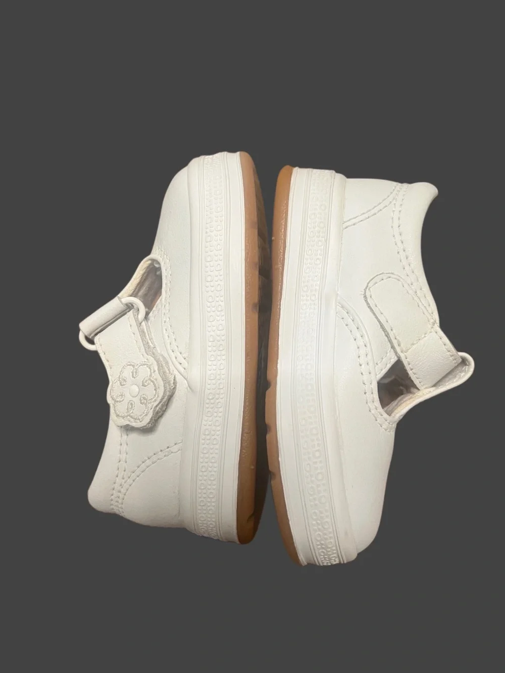 Keds White Leather Kids Mary Jane Sneakers Sz 4